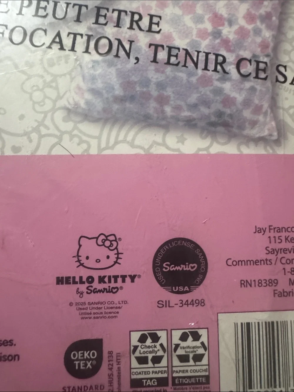 Hello Kitty Pink 2 Pack Decorative Pillow Set